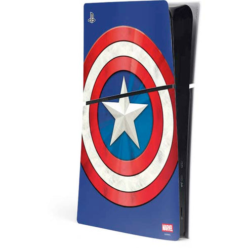 Marvel Captain America Shield PS5 Slim Digital Edition Console Skin