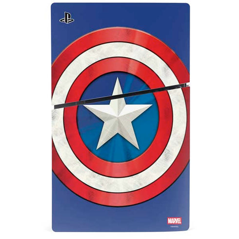 Marvel Captain America Shield PS5 Slim Digital Edition Console Skin
