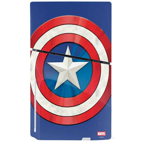 Marvel Captain America Shield PS5 Slim Disk Bundle Skin