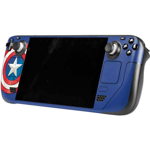 Marvel Captain America Shield Steam Deck Handheld Gaming Computer OLED Skin