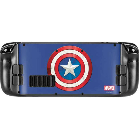 Marvel Captain America Shield Steam Deck Handheld Gaming Computer OLED Skin