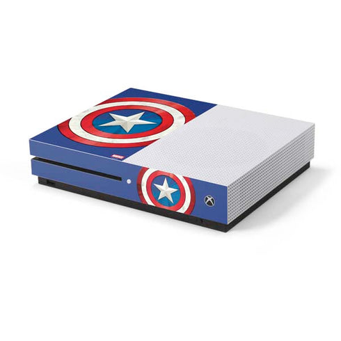 Marvel Captain America Shield Xbox One S Console Skin
