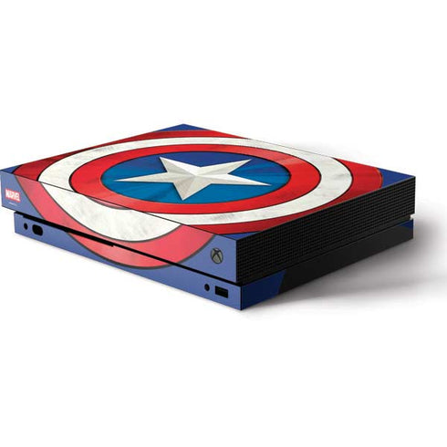 Marvel Captain America Shield Xbox One X Console Skin