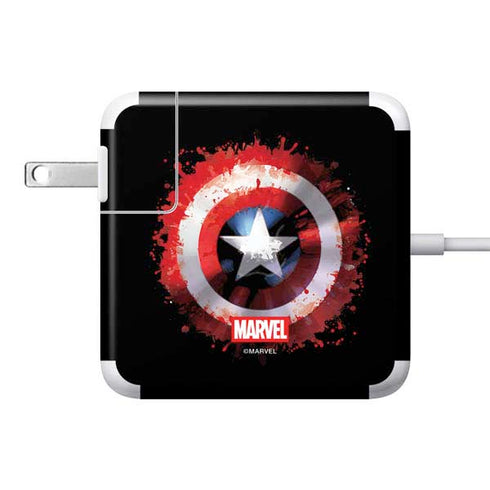 Marvel Captain America Star Shield 85W Power Adapter (15 and 17 inch MacBook Pro Charger) Skin