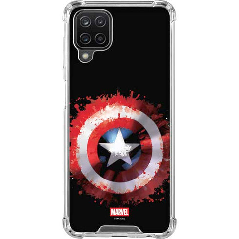 Marvel Captain America Star Shield Galaxy A12 Clear Case