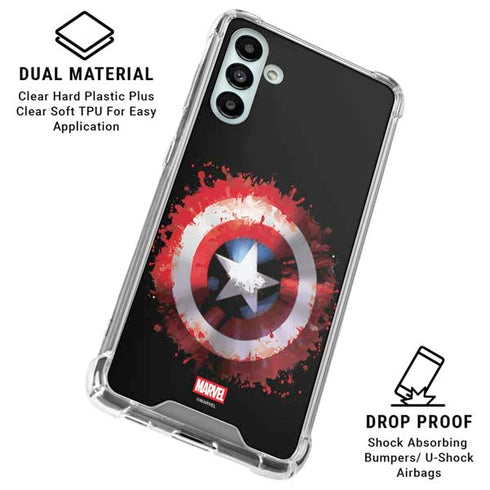 Marvel Captain America Star Shield Galaxy A13 5G Clear Case