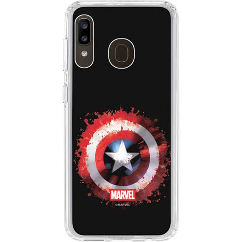 Marvel Captain America Star Shield Galaxy A20 Clear Case