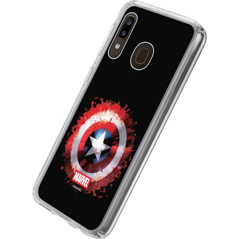 Marvel Captain America Star Shield Galaxy A20 Clear Case