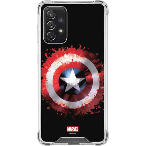 Marvel Captain America Star Shield Galaxy A72 5G Clear Case
