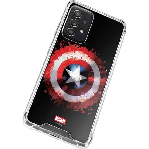 Marvel Captain America Star Shield Galaxy A72 5G Clear Case