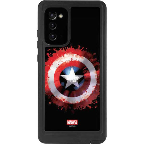 Marvel Captain America Star Shield Galaxy Note20 5G Waterproof Case
