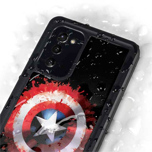 Marvel Captain America Star Shield Galaxy Note20 5G Waterproof Case
