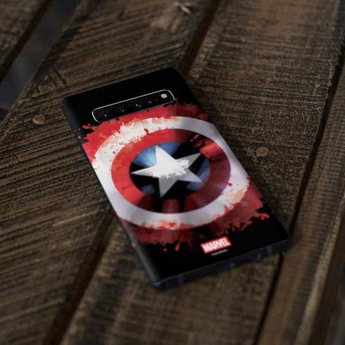 Marvel Captain America Star Shield Galaxy S10 Plus Skin
