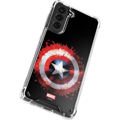 Marvel Captain America Star Shield Galaxy S21 5G Clear Case