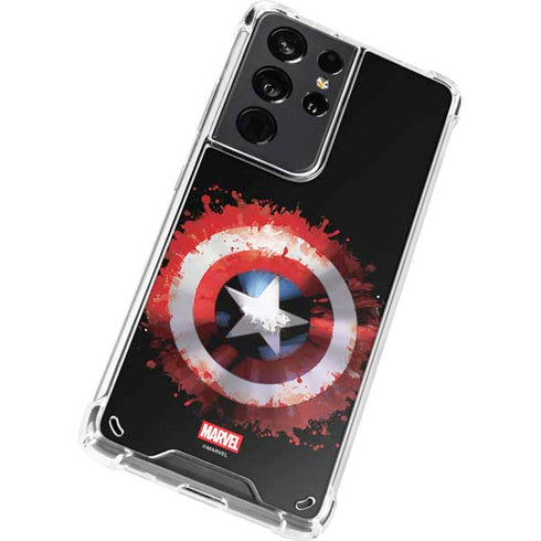 Marvel Captain America Star Shield Galaxy S21 Ultra 5G Clear Case