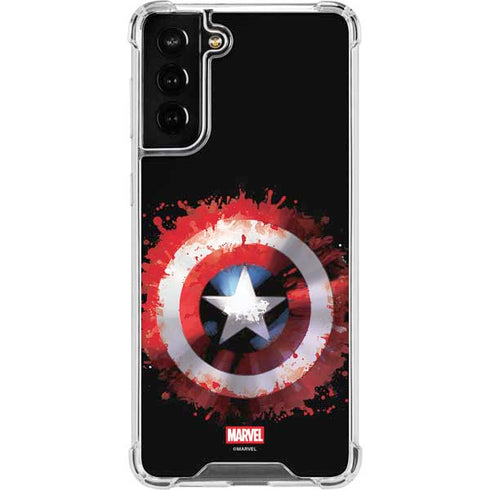 Marvel Captain America Star Shield Galaxy S22 Plus Clear Case