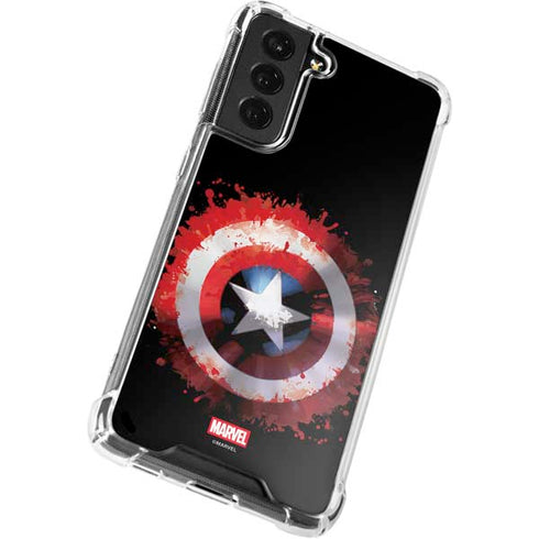 Marvel Captain America Star Shield Galaxy S22 Plus Clear Case
