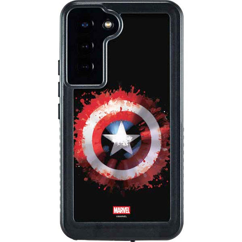 Marvel Captain America Star Shield Galaxy S23 Plus Waterproof Case