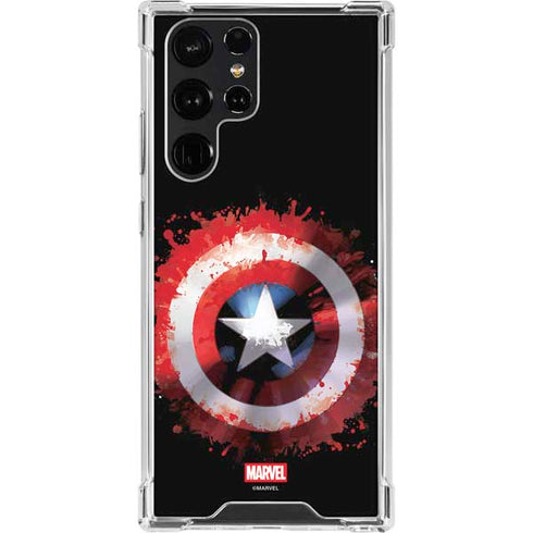 Marvel Captain America Star Shield Galaxy S23 Ultra Clear Case