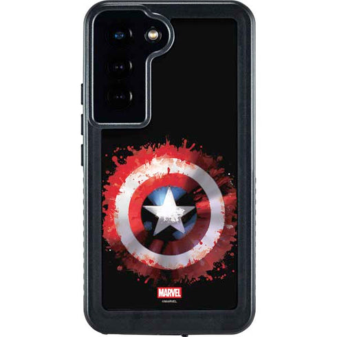 Marvel Captain America Star Shield Galaxy S23 Waterproof Case
