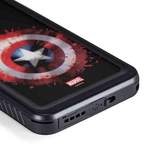 Marvel Captain America Star Shield Galaxy S23 Waterproof Case