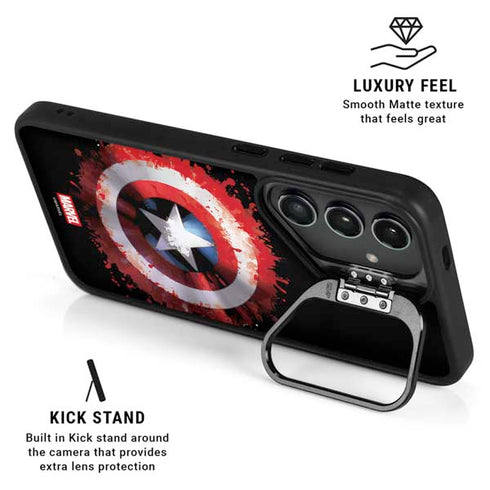 Marvel Captain America Star Shield Galaxy S24 FE Kickstand Case