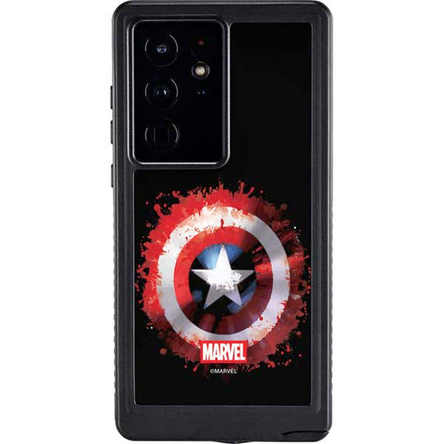 Marvel Captain America Star Shield Galaxy S24 Ultra Waterproof Case