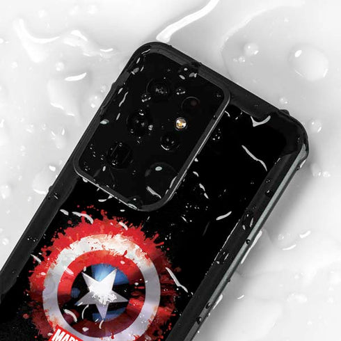 Marvel Captain America Star Shield Galaxy S24 Ultra Waterproof Case