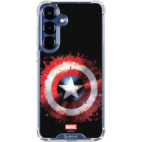 Marvel Captain America Star Shield Galaxy S25 Plus Clear Case