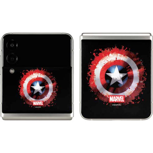 Marvel Captain America Star Shield Galaxy Z Flip3 5G Skin
