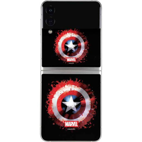Marvel Captain America Star Shield Galaxy Z Flip3 5G Skin