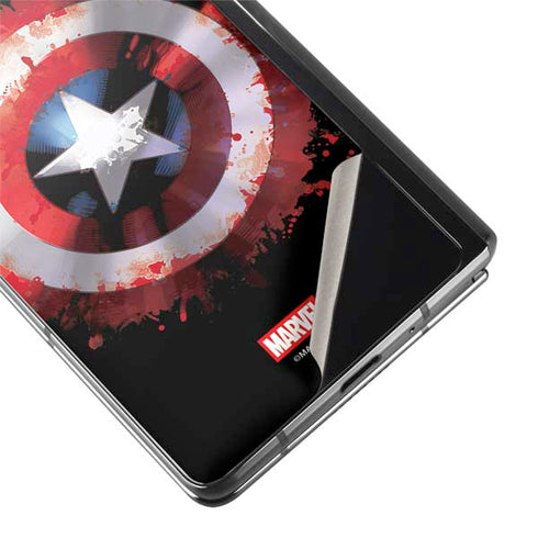 Marvel Captain America Star Shield Galaxy Z Fold2 5G Skin