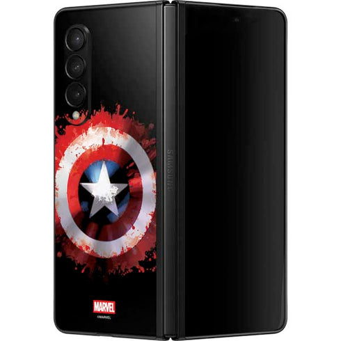 Marvel Captain America Star Shield Galaxy Z Fold3 5G Skin