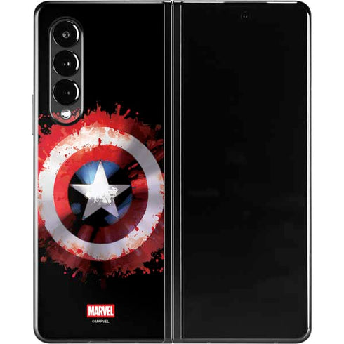 Marvel Captain America Star Shield Galaxy Z Fold3 5G Skin