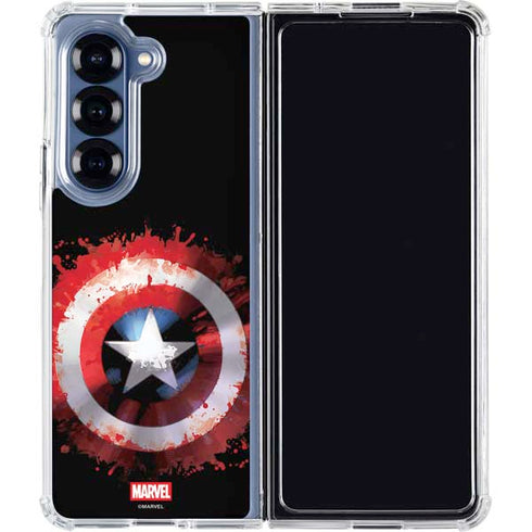 Marvel Captain America Star Shield Galaxy Z Fold6 Clear Case