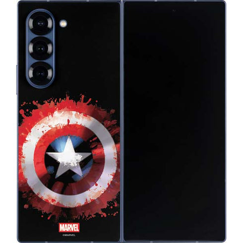 Marvel Captain America Star Shield Galaxy Z Fold6 Skin