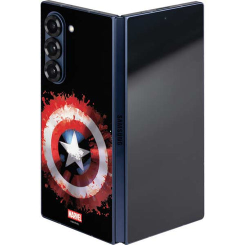 Marvel Captain America Star Shield Galaxy Z Fold6 Skin