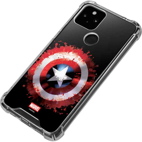 Marvel Captain America Star Shield Google Pixel 5a 5G Clear Case