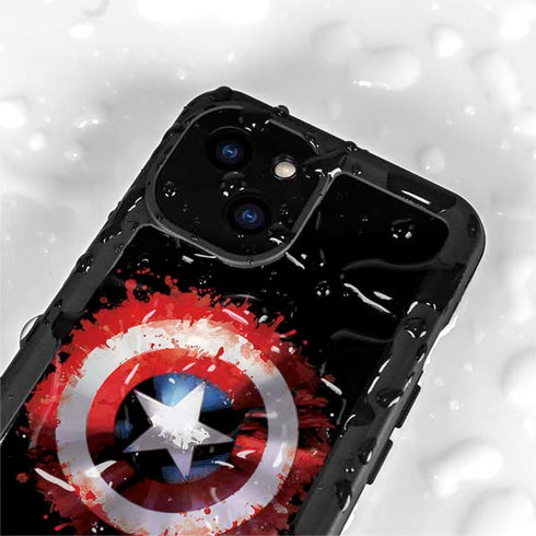 Marvel Captain America Star Shield iPhone 13 Mini Waterproof Case
