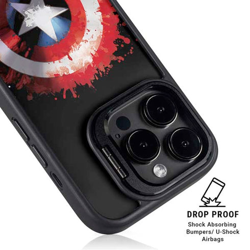 Marvel Captain America Star Shield iPhone 14 Pro Kickstand Case