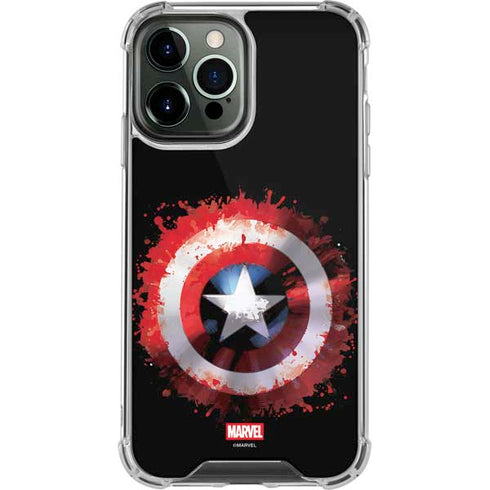 Marvel Captain America Star Shield iPhone 14 Pro Max Clear Case