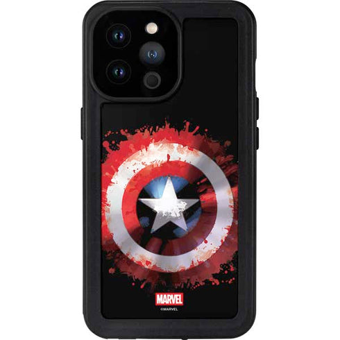 Marvel Captain America Star Shield iPhone 14 Pro Max Waterproof Case