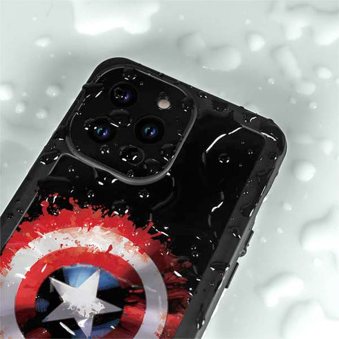 Marvel Captain America Star Shield iPhone 14 Pro Max Waterproof Case