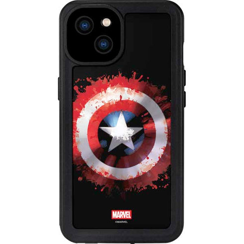Marvel Captain America Star Shield iPhone 15 Plus Waterproof Case