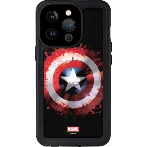 Marvel Captain America Star Shield iPhone 15 Pro Waterproof Case