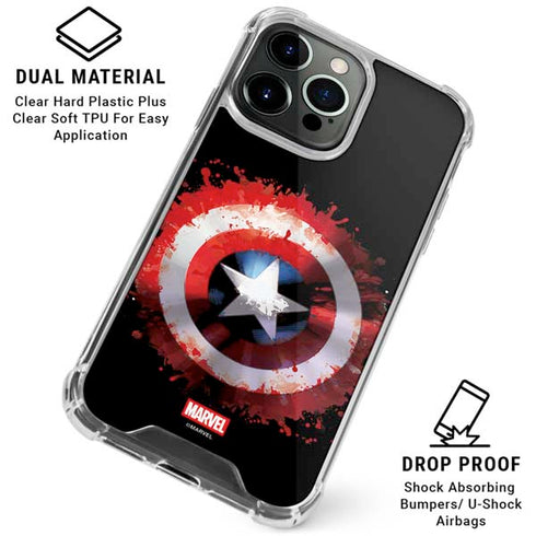 Marvel Captain America Star Shield iPhone 16 Pro Clear Case