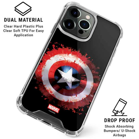 Marvel Captain America Star Shield iPhone 16 Pro Max Clear Case