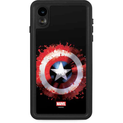 Marvel Captain America Star Shield iPhone XR Waterproof Case