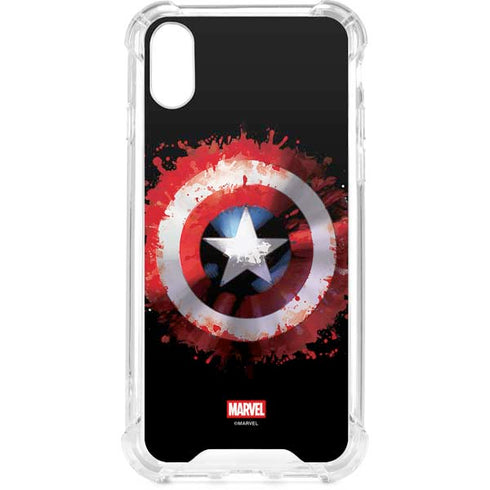 Marvel Captain America Star Shield iPhone XS Clear Case