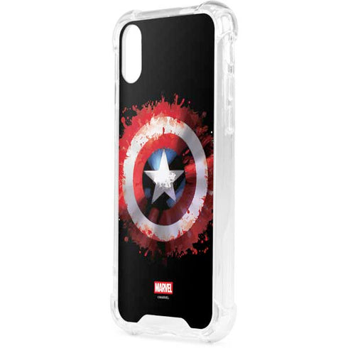 Marvel Captain America Star Shield iPhone XS Clear Case